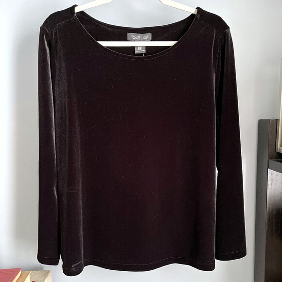 NWT Rachel Roy Velvet Top (Black) XL - Picture 1 of 9